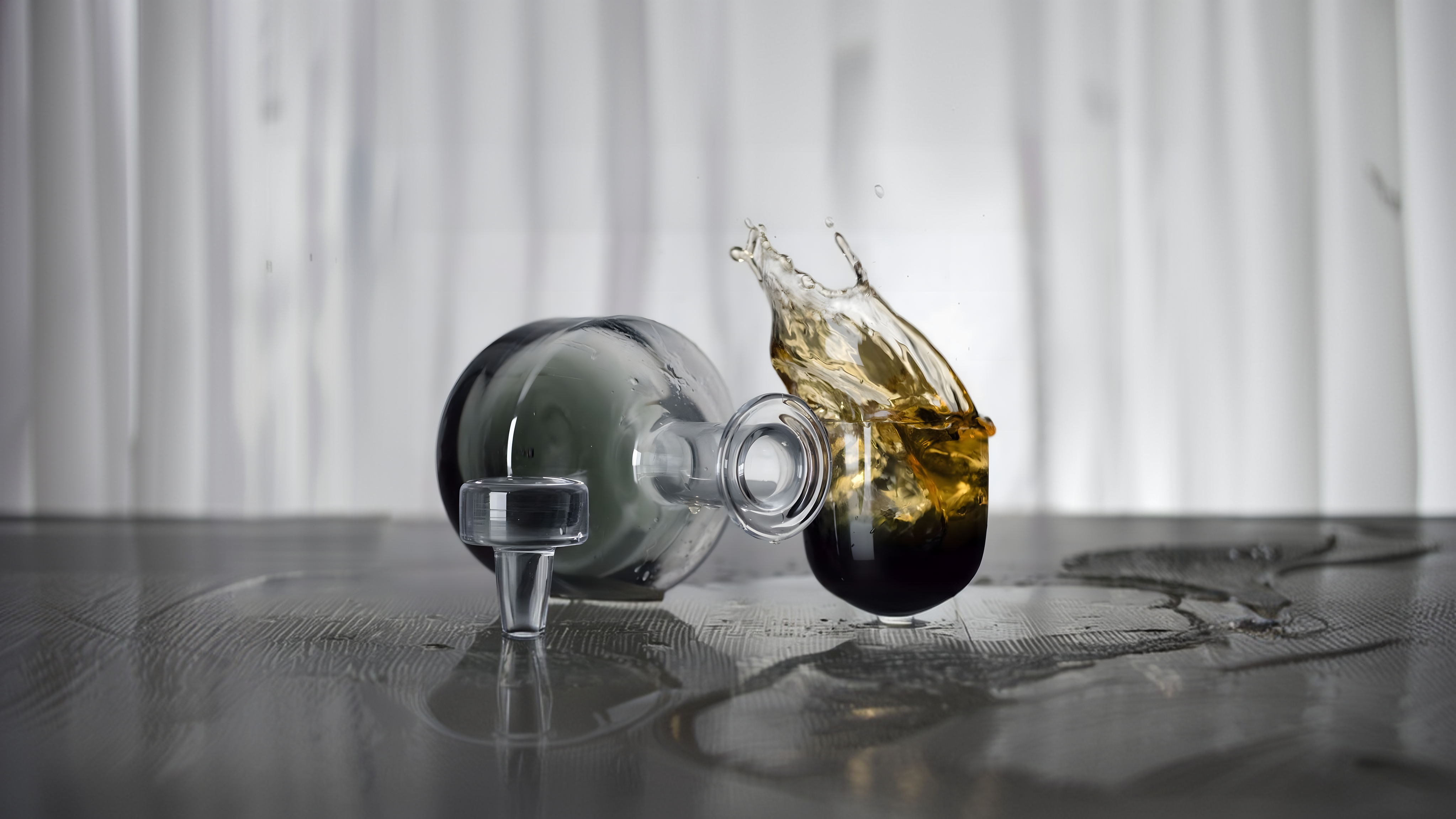 Стеклянные дизайнерские объекты в премиальной предметной композиции